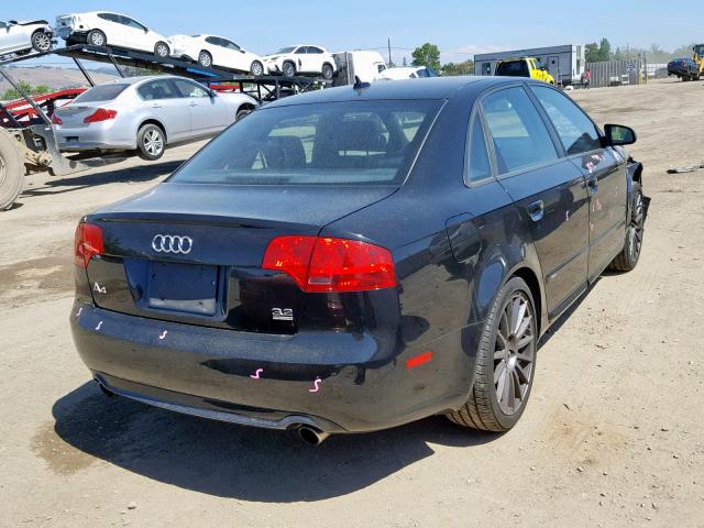 WAUEH78E68A008422 - 2008 AUDI A4 S-LINE BLACK photo 4