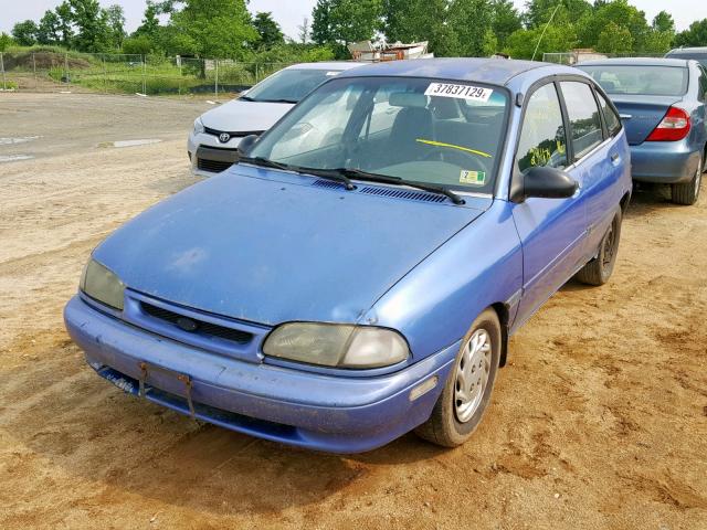 KNJLT06H3R6127186 - 1994 FORD ASPIRE BLUE photo 1