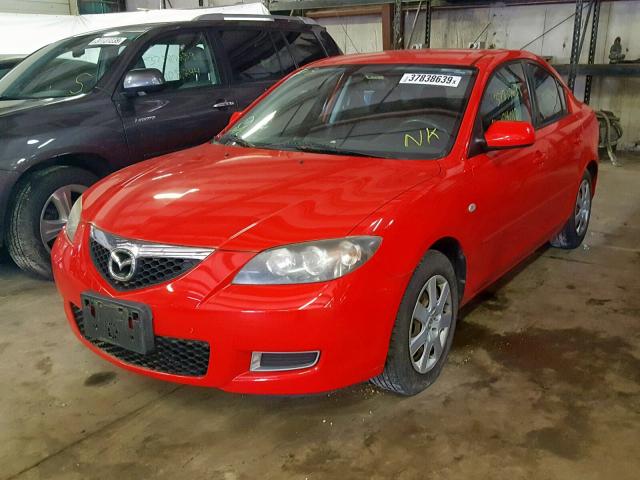 JM1BK12F981807486 - 2008 MAZDA 3 I RED photo 2