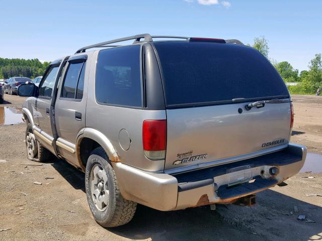 1GNDT13X83K150445 - 2003 CHEVROLET BLAZER SILVER photo 3