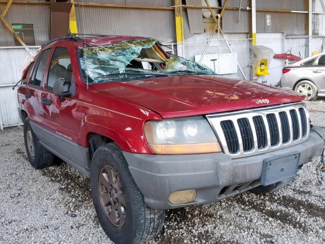 1J4GX48N91C725222 - 2001 JEEP GRAND CHER BURGUNDY photo 1