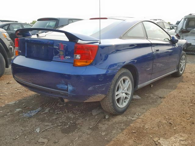 JTDDR32T720134555 - 2002 TOYOTA CELICA GT BLUE photo 4