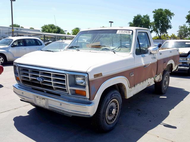 1FTCF15NXGPA62772 - 1986 FORD F150 WHITE photo 2