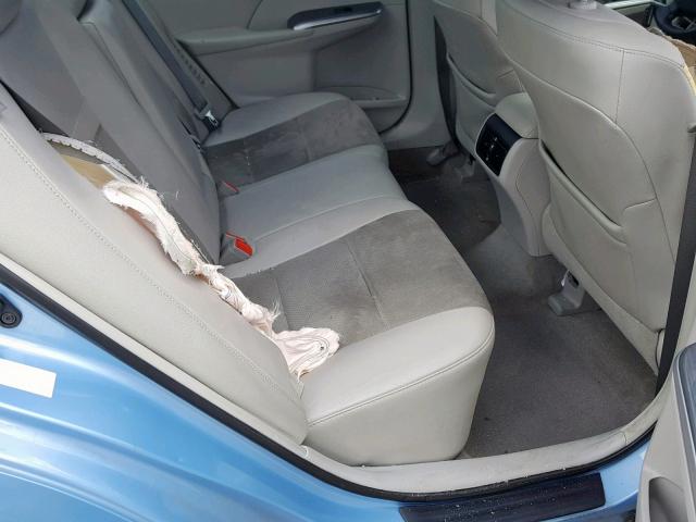 4T1BD1FK1CU060860 - 2012 TOYOTA CAMRY HYBR BLUE photo 6