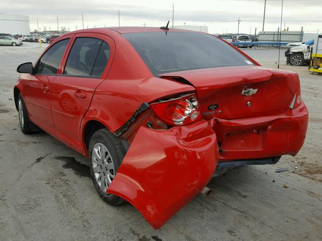 1G1AS58H797107422 - 2009 CHEVROLET COBALT LS RED photo 3