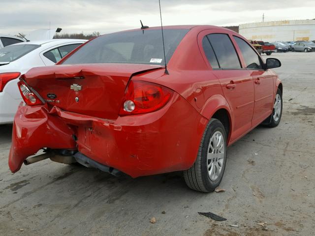 1G1AS58H797107422 - 2009 CHEVROLET COBALT LS RED photo 4