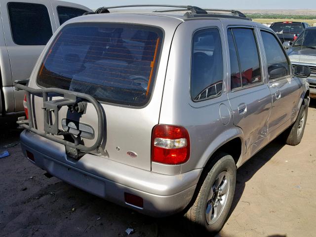 KNDJB7232Y5662904 - 2000 KIA SPORTAGE SILVER photo 4