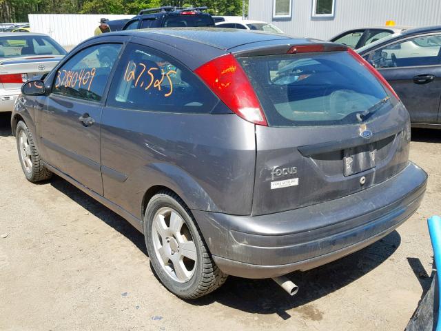 3FAFP31323R112020 - 2003 FORD FOCUS ZX3 GRAY photo 3