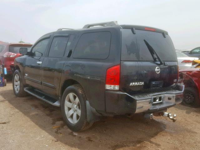 5N1AA08B35N714315 - 2005 NISSAN ARMADA SE BLACK photo 3