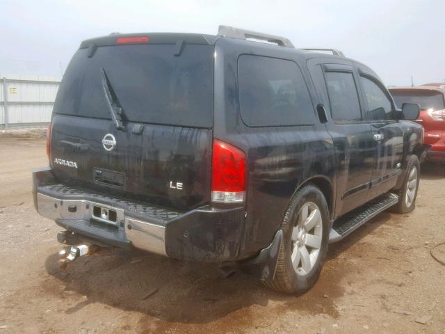 5N1AA08B35N714315 - 2005 NISSAN ARMADA SE BLACK photo 4