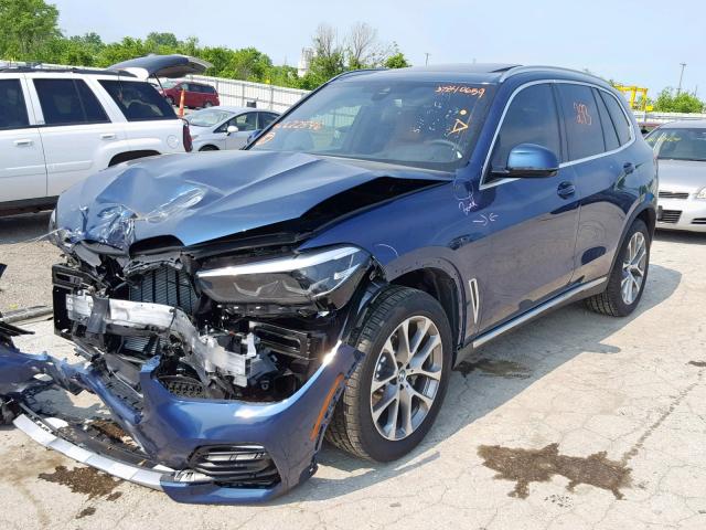 5UXCR6C51KLL22546 - 2019 BMW X5 XDRIVE4 أزرق صورة 2