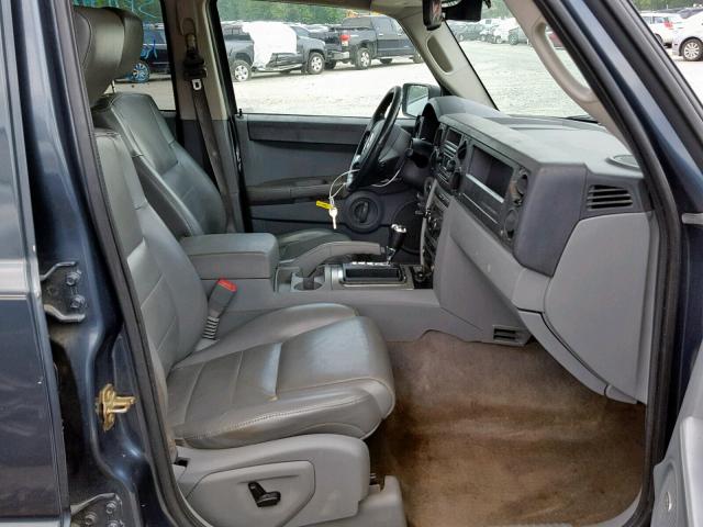 1J8HH48K67C520956 - 2007 JEEP COMMANDER BLUE photo 5