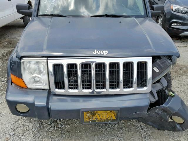 1J8HH48K67C520956 - 2007 JEEP COMMANDER BLUE photo 7