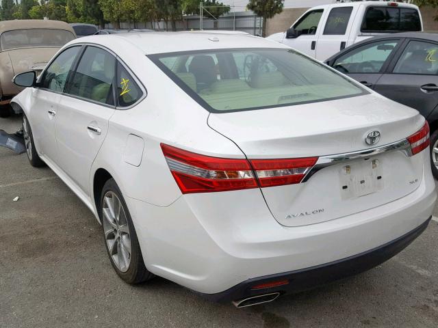 4T1BK1EBXEU106308 - 2014 TOYOTA AVALON BAS WHITE photo 3