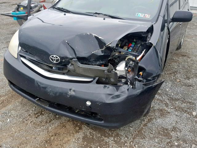 JTDKB20U487714041 - 2008 TOYOTA PRIUS BLACK photo 9