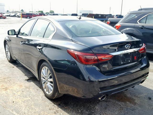 JN1EV7AR4JM442094 - 2018 INFINITI Q50 LUXE BLACK photo 3