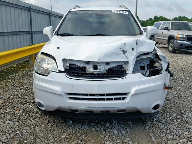 3GNAL4EK0DS612718 - 2013 CHEVROLET CAPTIVA LT WHITE photo 9