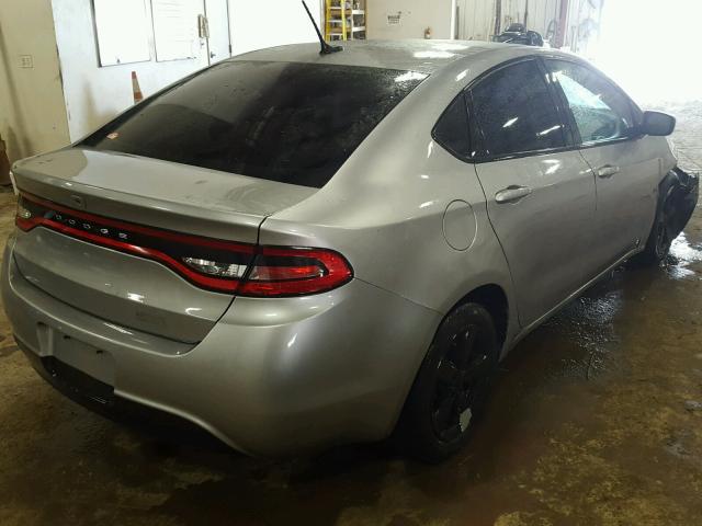 1C3CDFBB5FD301260 - 2015 DODGE DART SXT SILVER photo 4