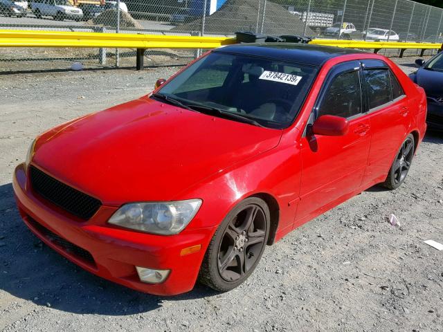 JTHBD192820037094 - 2002 LEXUS IS 300 RED photo 2