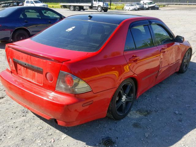 JTHBD192820037094 - 2002 LEXUS IS 300 RED photo 4