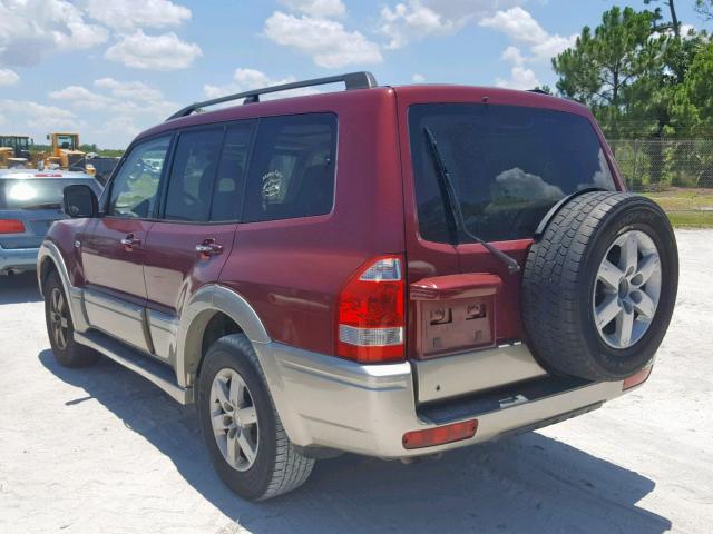 JA4MW51S95J002449 - 2005 MITSUBISHI MONTERO LI MAROON photo 3