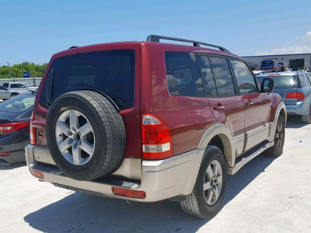 JA4MW51S95J002449 - 2005 MITSUBISHI MONTERO LI MAROON photo 4