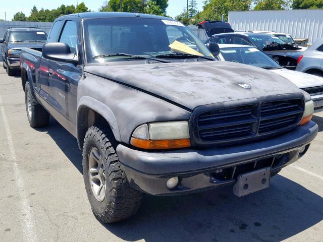 1B7GG22N21S290326 - 2001 DODGE DAKOTA BLACK photo 1