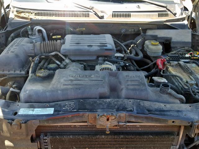 1B7GG22N21S290326 - 2001 DODGE DAKOTA BLACK photo 7