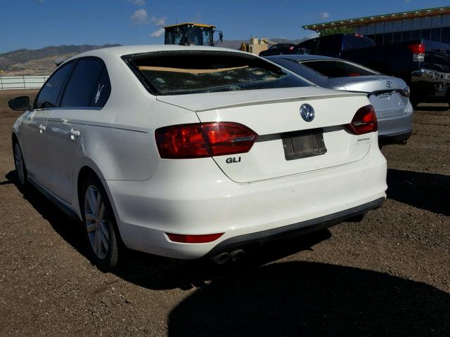 3VW467AJ1CM129606 - 2012 VOLKSWAGEN JETTA GLI WHITE photo 3