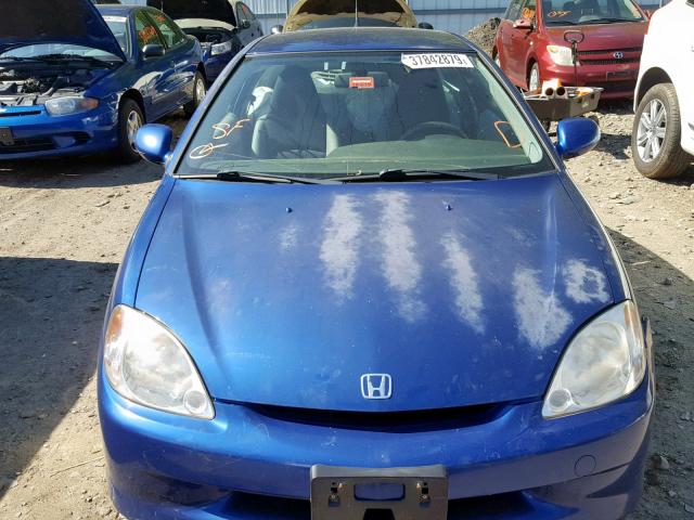 JHMZE14761T003313 - 2001 HONDA INSIGHT BLUE photo 9