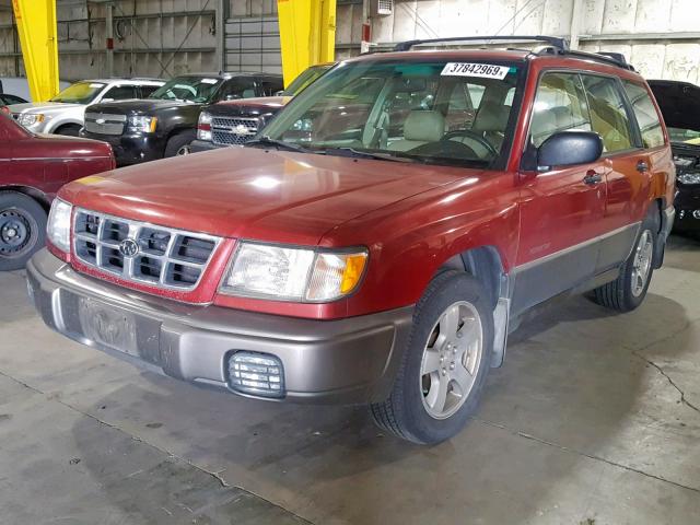 JF1SF6550YH708119 - 2000 SUBARU FORESTER S RED photo 2