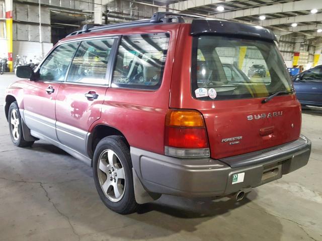 JF1SF6550YH708119 - 2000 SUBARU FORESTER S RED photo 3