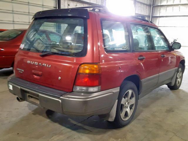 JF1SF6550YH708119 - 2000 SUBARU FORESTER S RED photo 4