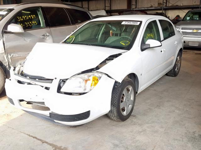 1G1AL55F177227679 - 2007 CHEVROLET COBALT LT WHITE photo 2