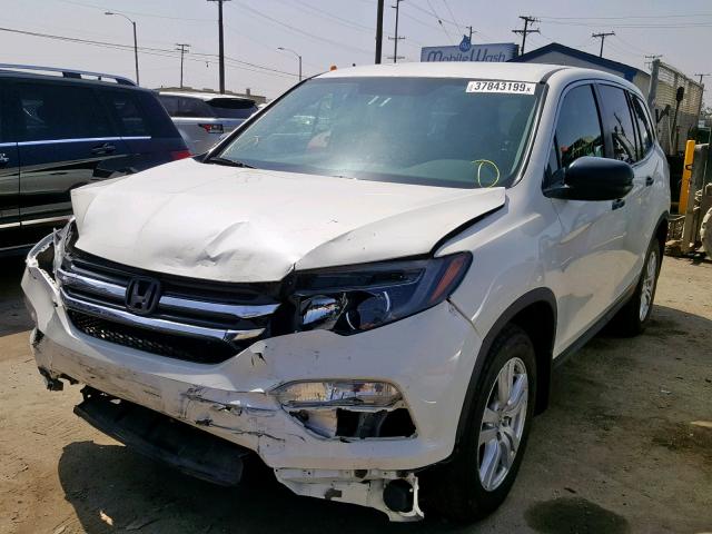 5FNYF5H10HB047263 - 2017 HONDA PILOT LX WHITE photo 2