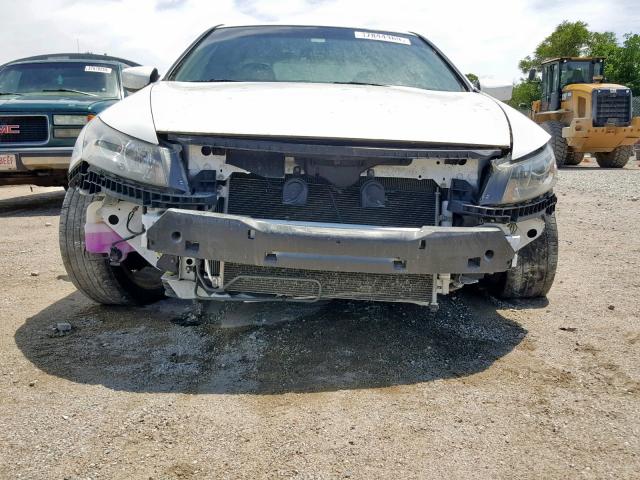 1HGCS1B88CA013854 - 2012 HONDA ACCORD EXL WHITE photo 9