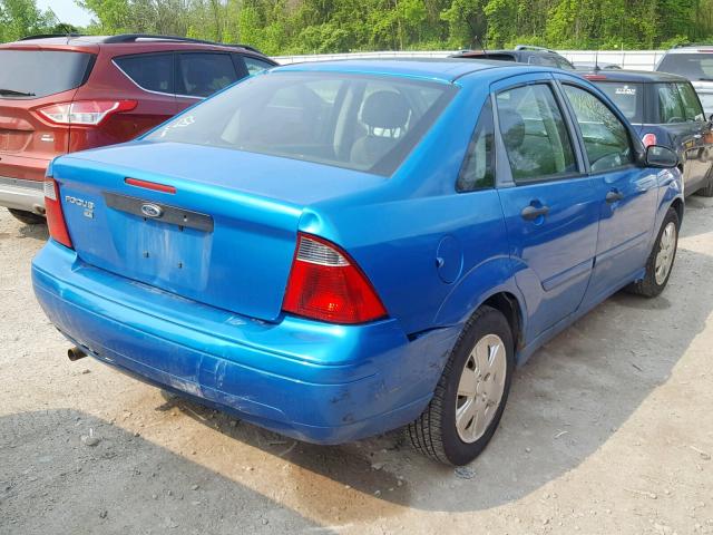 1FAFP34N77W338196 - 2007 FORD FOCUS ZX4 BLUE photo 4