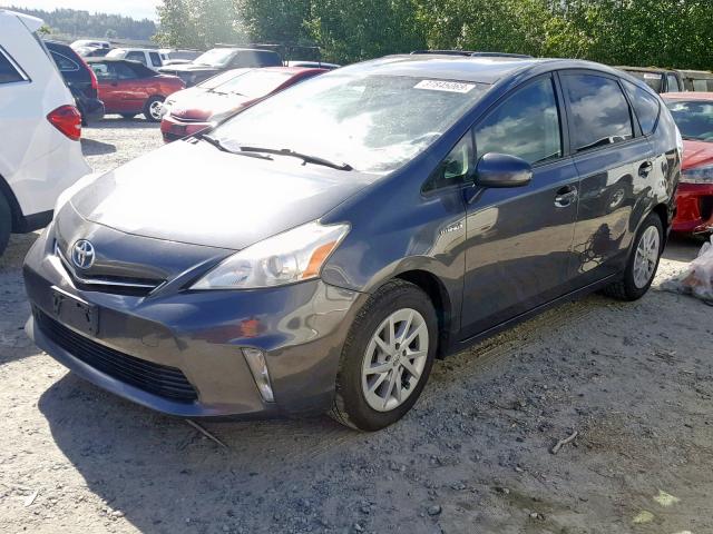 JTDZN3EU8D3265159 - 2013 TOYOTA PRIUS V GRAY photo 2