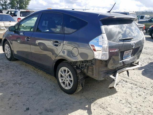 JTDZN3EU8D3265159 - 2013 TOYOTA PRIUS V GRAY photo 3