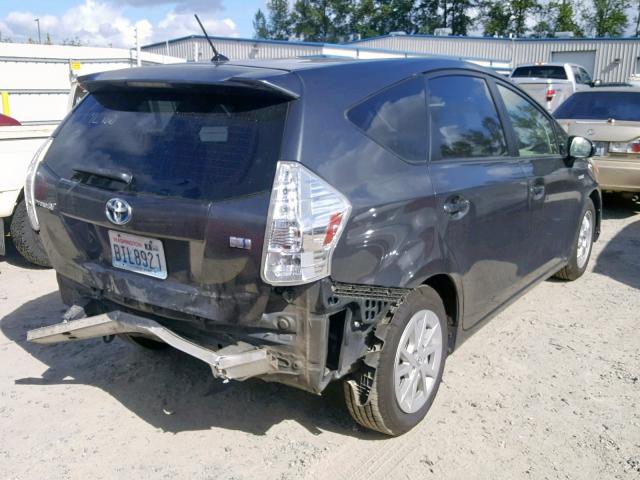 JTDZN3EU8D3265159 - 2013 TOYOTA PRIUS V GRAY photo 4