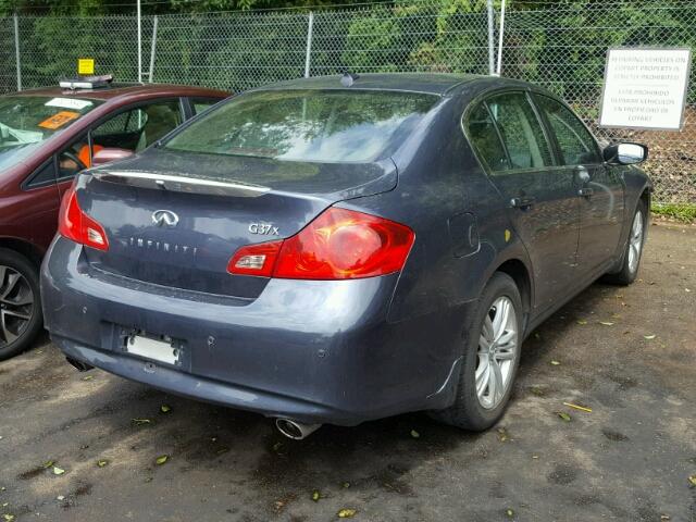 JN1CV6AR0AM456706 - 2010 INFINITI G37 BLUE photo 4