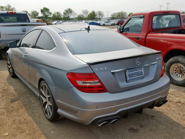 WDDGJ7HB1EG193189 - 2014 MERCEDES-BENZ C 63 AMG SILVER photo 3