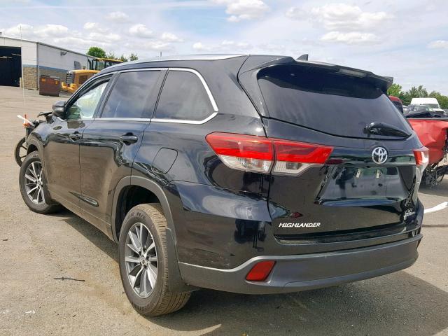 5TDJZRFHXJS555337 - 2018 TOYOTA HIGHLANDER BLACK photo 3