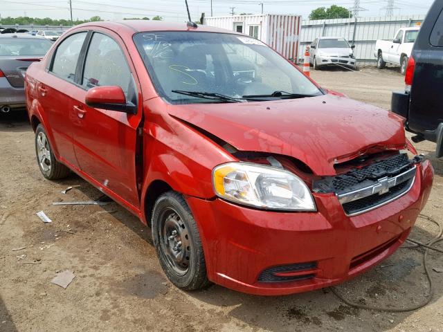 KL1TD5DE1AB134128 - 2010 CHEVROLET AVEO LS RED photo 1