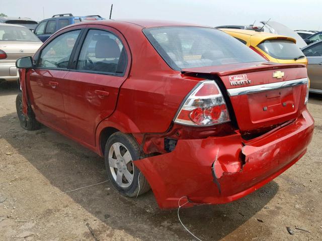 KL1TD5DE1AB134128 - 2010 CHEVROLET AVEO LS RED photo 3