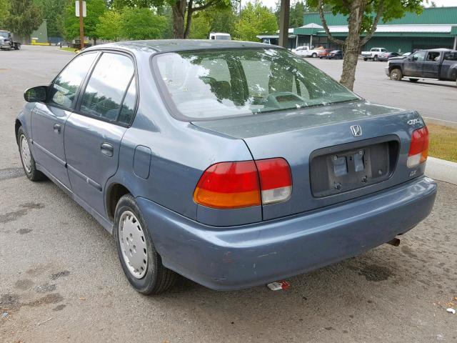 2HGEJ6620VH577338 - 1997 HONDA CIVIC DX BLUE photo 3