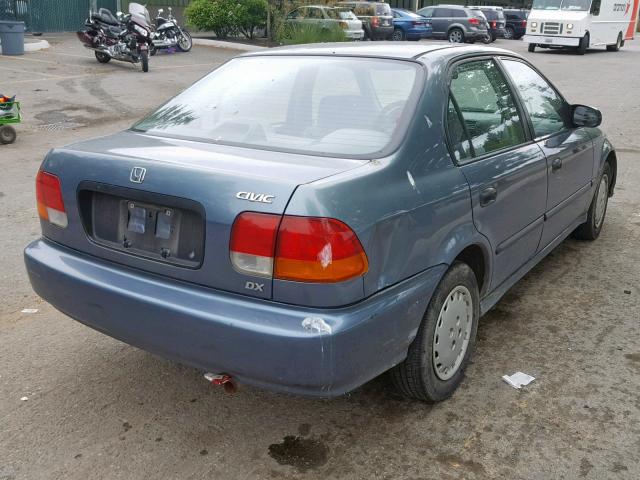 2HGEJ6620VH577338 - 1997 HONDA CIVIC DX BLUE photo 4