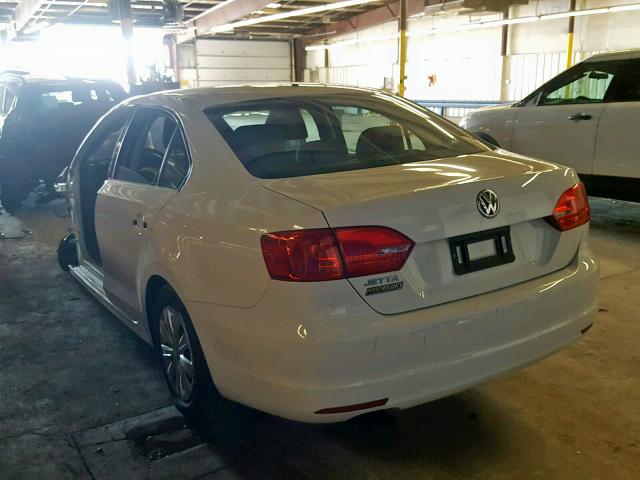 3VW1K7AJXEM442591 - 2014 VOLKSWAGEN JETTA BASE 白色 照片 3