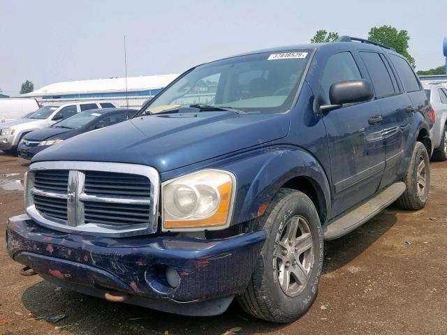 1D4HB48D25F593606 - 2005 DODGE DURANGO SL BLUE photo 2