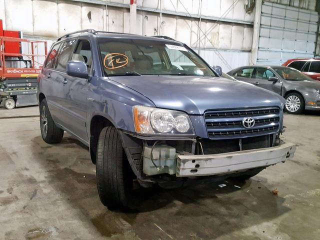 JTEHF21AX20085755 - 2002 TOYOTA HIGHLANDER BLUE photo 1